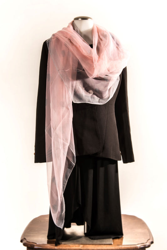 Peach Hearts Silk Scarf